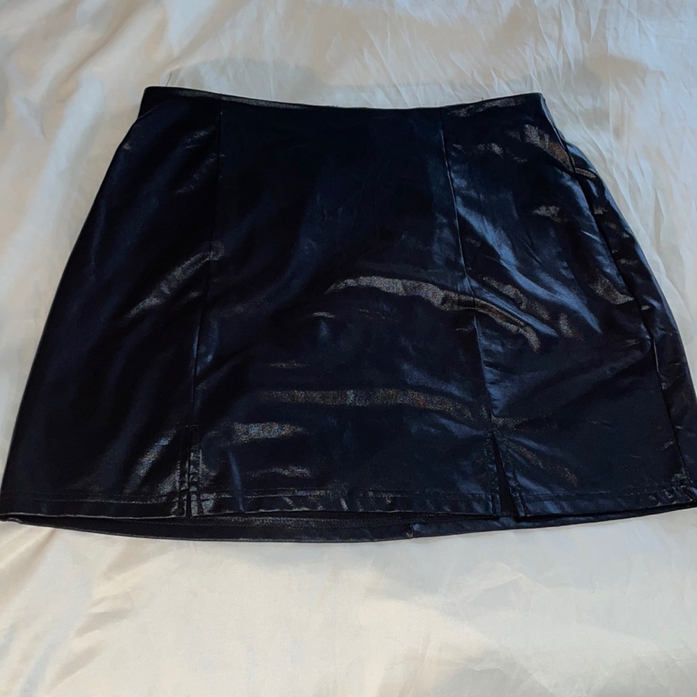 Pleather mini skirt